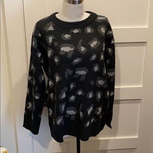 Kendall & Kylie black &Silver Leopard Sweater